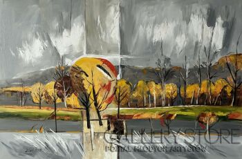 Dorota Łaz-Abstrakcyjny pejzaż -jesień-Malarstwo