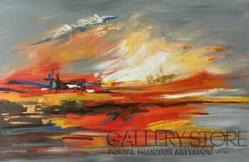 Dorota Łaz-Abstrakcyjny pejzaż-Malarstwo