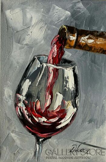 Dorota Łaz-Czerwone wino-Malarstwo