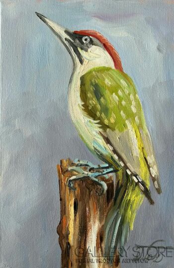 Dorota Łaz-Dzięcioł zielony-Malarstwo