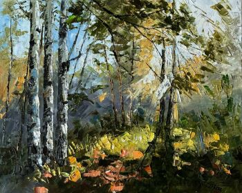 Dorota Łaz-Las w słońcu-Malarstwo