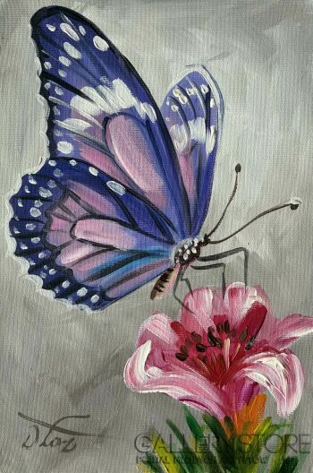 Dorota Łaz-Modraszek argus - motyl-Malarstwo
