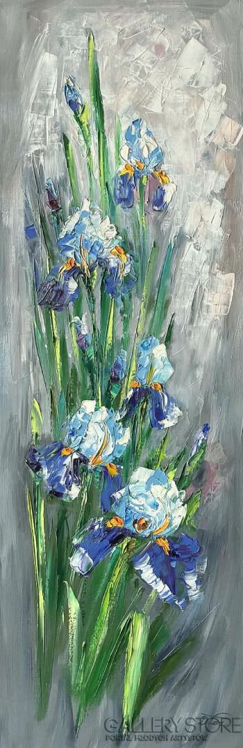 Dorota Łaz-Niebieskie irysy 2-Malarstwo