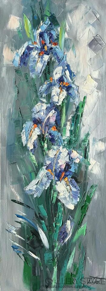 Dorota Łaz-Niebieskie irysy-Malarstwo