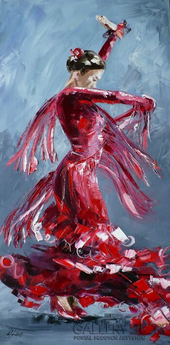 Dorota Łaz-Tancerka flamenco 2-Malarstwo