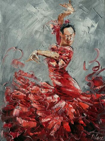 Dorota Łaz-Tancerka flamenco 3-Malarstwo