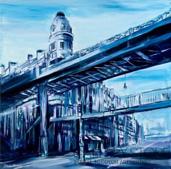 Edward Karczmarski-Spacer po Paryżu XIII Pont de bir-hakeim-Malarstwo