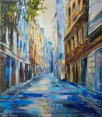 Edward Karczmarski-Ulica Mouffetard w Paryżu II-Malarstwo