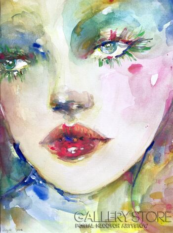 Edyta Sylvia-Tęczowe chmury-Malarstwo