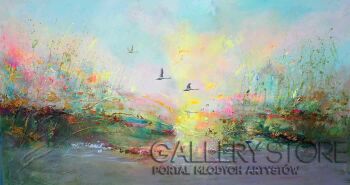 Eliza Kleczewska-Odlot łabędzi-Malarstwo