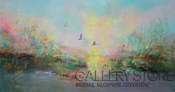 Eliza Kleczewska-Odlot łabędzi-Malarstwo