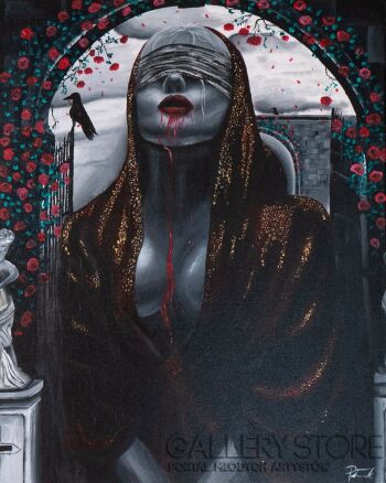 Gabriela Płuciennik-Czerwony kapturek-Malarstwo