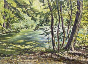 Grzegorz Wójcik-IMPRESJA ŚWIATŁA NAD STAWEM -Malarstwo