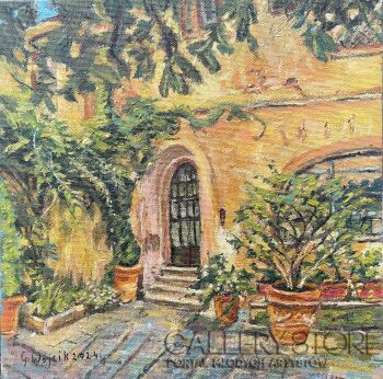 Grzegorz Wójcik-WŁOSKI DZIEDZINIEC-Malarstwo