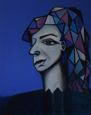 Iwona Białas-Autoportret a'la Picasso-Akryl