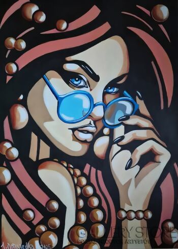 IWONA OSTASZEWSKA-Blue Gaze-Malarstwo