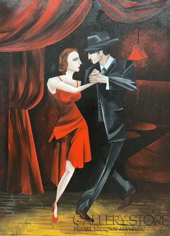Izabela Bajda-Czerwone tango-Akryl