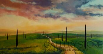 Jacek Malinowski-Estate in Val d'Orcia II-Malarstwo