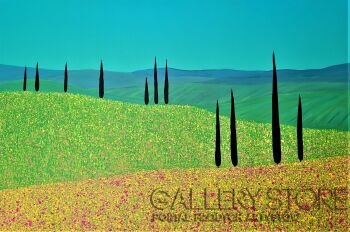 Jacek Malinowski-Primavera in Val d'Orcia-Akryl