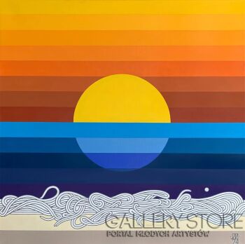 Jagoda Dziewanowska-Sunset by the sea-Malarstwo