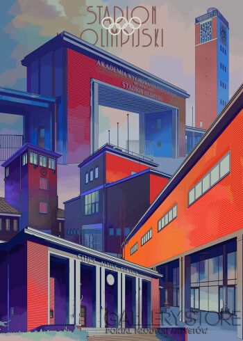 Jan Jerzmański-Stadion Olimpijski-Grafiki i plakaty