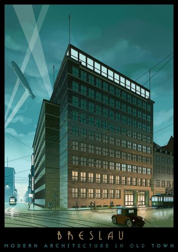 Jan Jerzmański-wieżowiec Rynek-Grafiki i plakaty