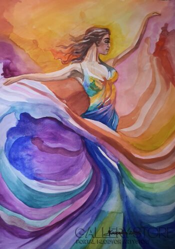 Jan Kasendra-"Baletnica II'-Malarstwo