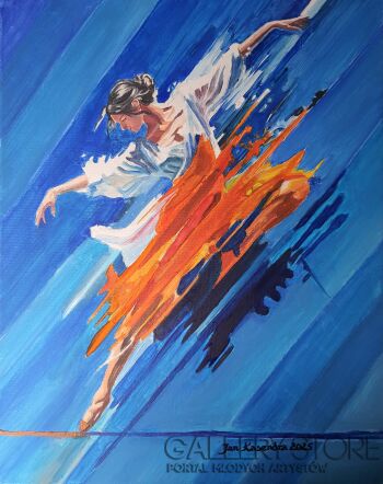 Jan Kasendra-"Tancerka"-Malarstwo