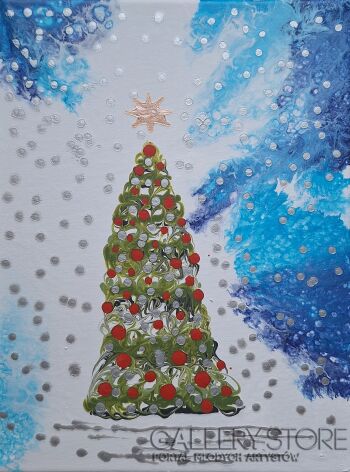 Jan Latocha-Kartka świąteczna-Malarstwo