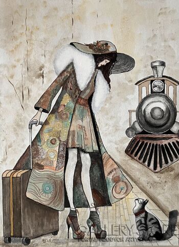 Jan Latocha-Pożegnanie II-Malarstwo