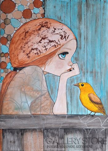 Jan Latocha-Zamyślenie-Malarstwo