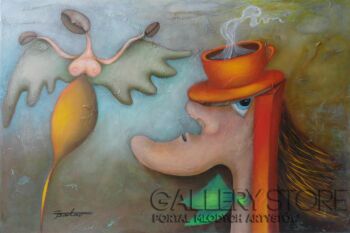 Janina Batko-Zapach gorącej kawy-Malarstwo