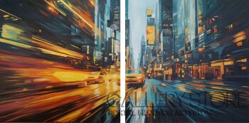 Janusz Orzechowski-Świecące miasto-Malarstwo