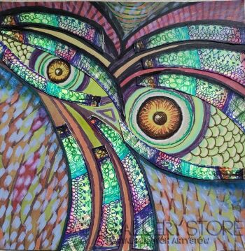 Joanna Frączyk-W lasach i jeziorach polowanie trwa-Malarstwo