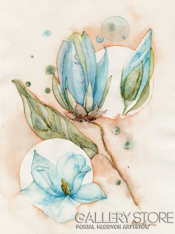 Błękitna magnolia - kompozycja nr 1