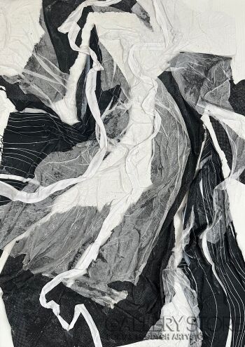 Joanna Wietrzycka-Waves of revival black and white 4-Technika mieszana