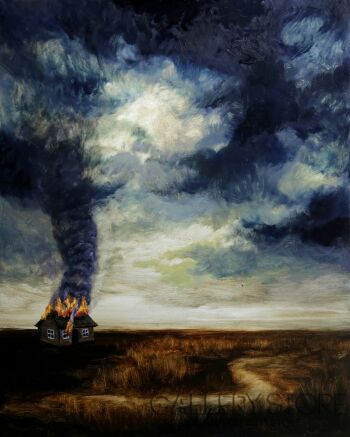 Kacper Piskorowski-The house is on fire-Malarstwo