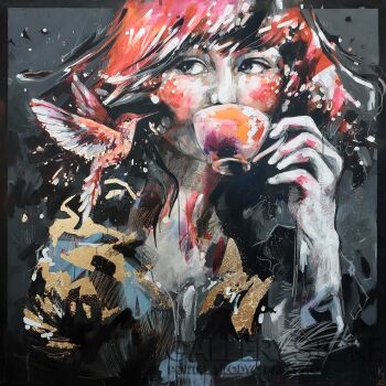 Kamila Jarecka-HERBATA WE DWOJE-Malarstwo