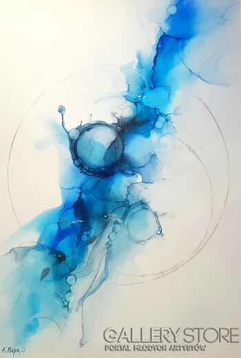 Karolina Majer-Blue emotions-Technika mieszana