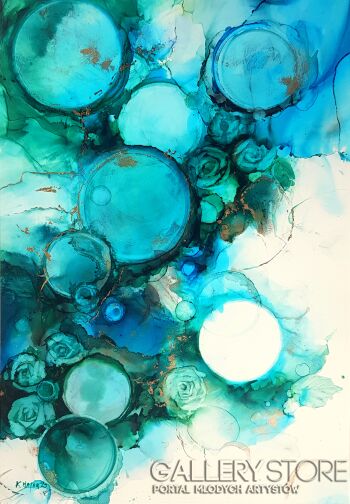Karolina Majer-Emotions in green-Technika mieszana