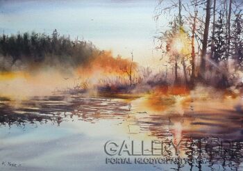 Karolina Majer-Jesienne złote światło -Malarstwo