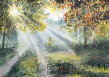 Karolina Majer-Jesienny las i światło-Malarstwo