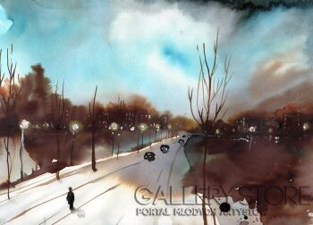 Katarzyna Bruniewska-Gierczak-Zimowe popołudnie-Malarstwo