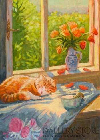 KATARZYNA MELZACKA-Very lazy Sunday-Akryl