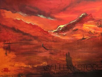 Katarzyna Śliwka-Czerwony horyzont-Malarstwo