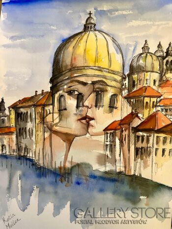 Katia Meller-Miasto, które pamięta twarze-Malarstwo