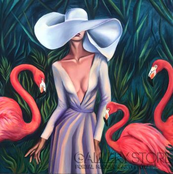 Katia Meller-Moje Art Deco. Flamingi-Akryl
