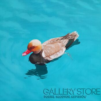 Kinga Świeżaczyńska-Hełmiatka na turkusie-Malarstwo