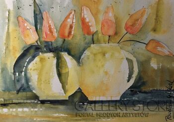 Klaudia Pawelec-Gliklich-Dzbany dwa -Malarstwo