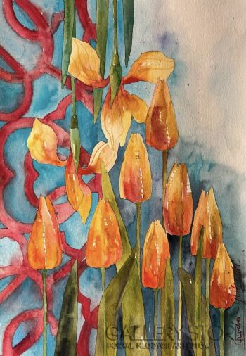 Klaudia Pawelec-Gliklich-Kwiaty IV-Malarstwo